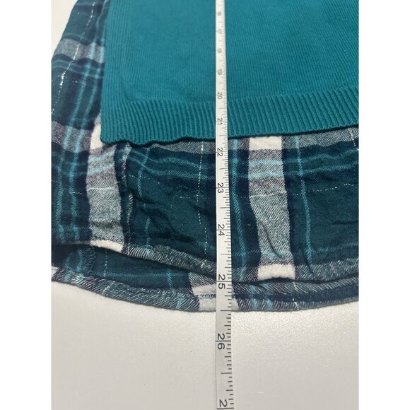 NEW YORK & COMPANY Size L Pullover Long Sleeve Sweater Plaid Layered Boho Casual - Picture 9 of 9